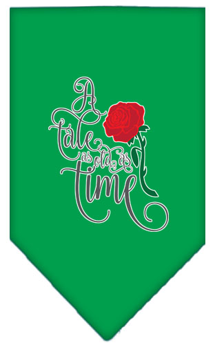 Timeless Tale Screen Print Bandana Emerald Green Small